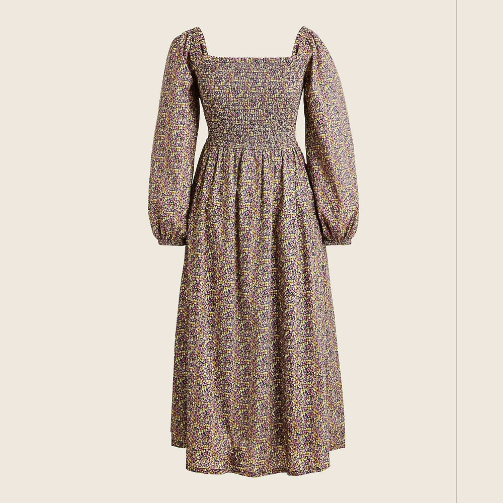 J.Crew Smocked Midi Dress